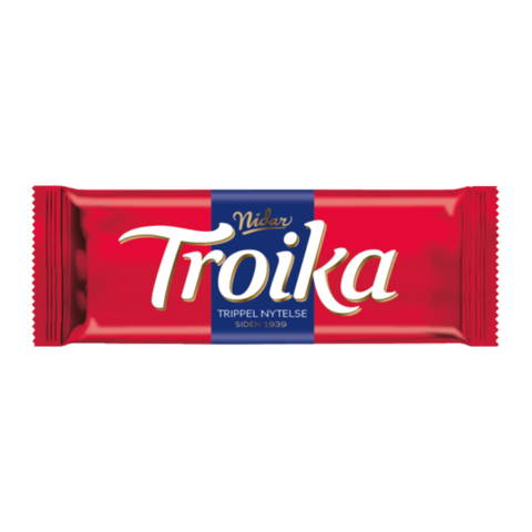 Nidar Troika Dark Chocolate Marzipan Truffles& Rasberry Jelly Bar-Norway