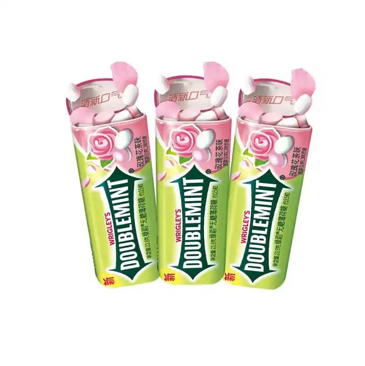 DoubleMint Sugar Free Gum Rose Tea Mint-China