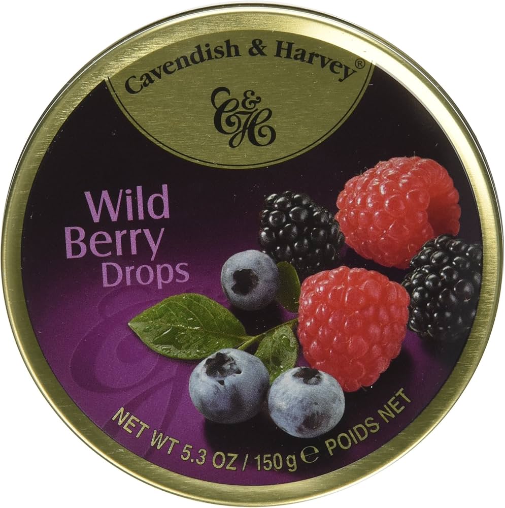 Cavendish& Harvey wild Berry Drops Tin Germany 5.3 Oz