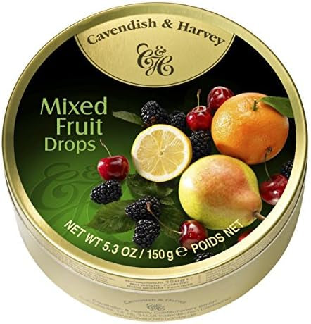 Cavendish & Harvey Mixed Fruit Drops Tin Germany