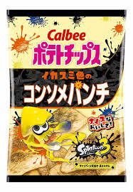 Calbee X Splatoon Consommé Punch flavor chips