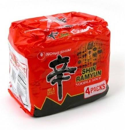 Nongshim Shin Ramyun Scharfe Ramen-Nudeln mit Rindfleisch - Familienpackung