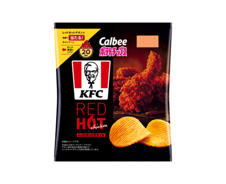 Calbee Potato Chips KFC Red Hot Chicken Flavor - Japan