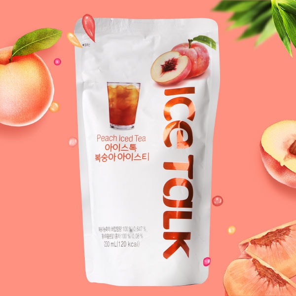 Ice Talk Korean Pouch Drink Peach Ice Tea -Korea